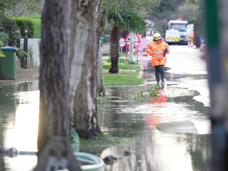 There have been reports of a flooded street at the Aldwick Bay Estate