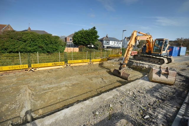 Bulverhythe Road in St Leonards is having work done after the major sewage leak back in February 2023.
