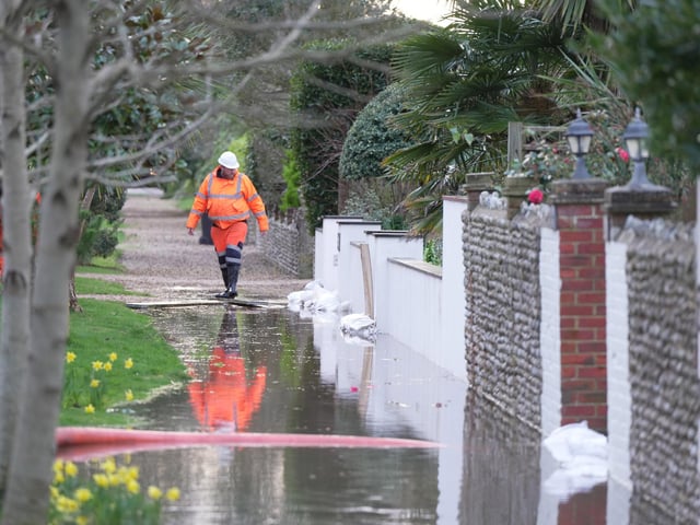 There have been reports of a flooded street at the Aldwick Bay Estate