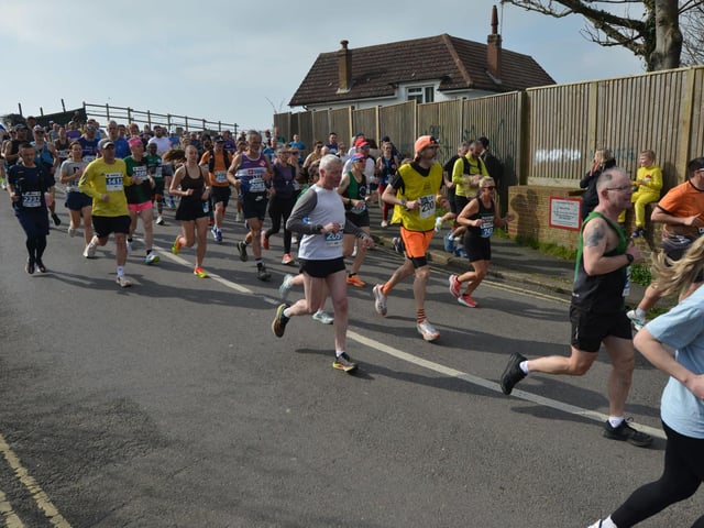 Action in the 2026 Hastings Half Marathon