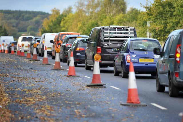 New traffic lights at the Rusper Road roundabout on the A264 in north Horsham are being blamed for long traffic tailbacks