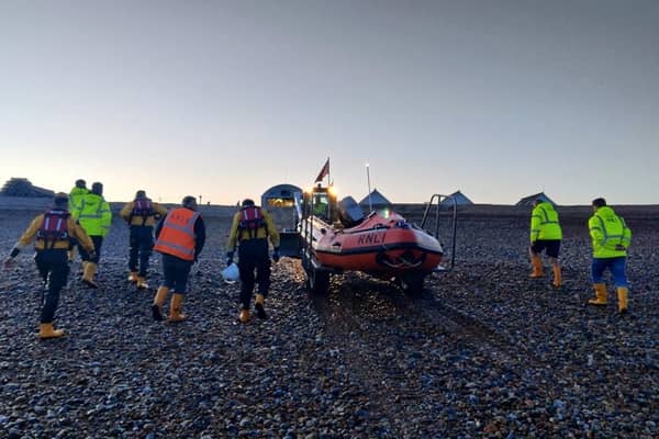 On Monday, April 29 at 5.55pm Eastbourne RNLI’s Inshore Lifeboat (ILB) was launched to help the HM Coastguard after they had received a call for help near Holywell. Picture: Eastbourne RNLI