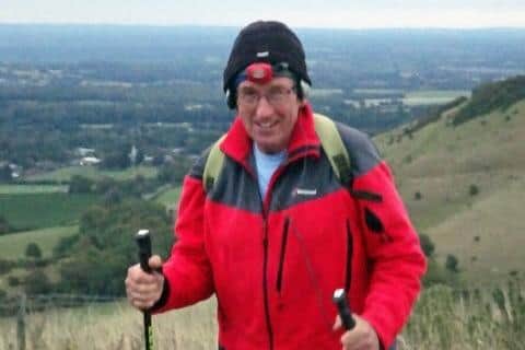 Anthony Mitchell, 68, from West Hoathly, is training for a 100-mile hike, which takes place over the weekend of July 29-30