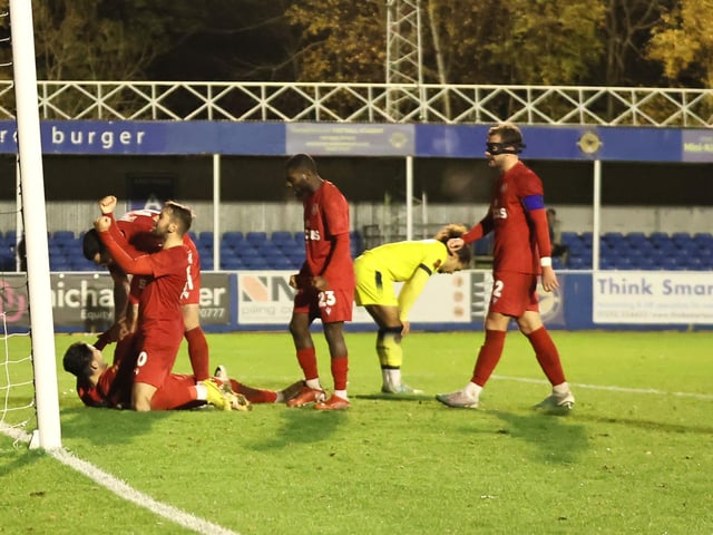 Action from Worthing's National League South win at Farnborough