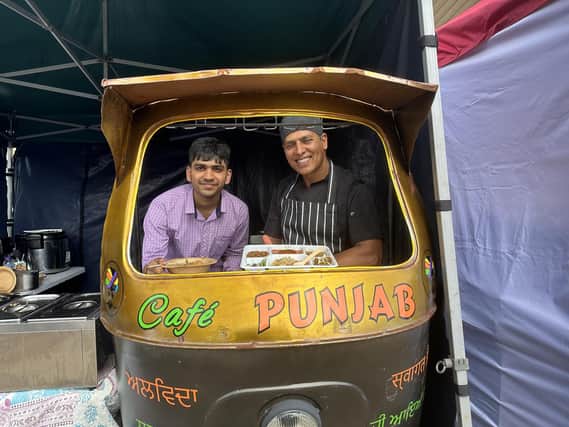 Some of the stalls were provided by local businesses - such as Cafe Punjab.