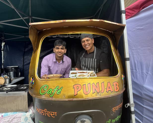 Some of the stalls were provided by local businesses - such as Cafe Punjab.