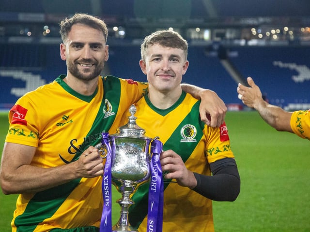 Horsham FC are champions of Sussex again after their last-gasp Sussex Transport Senior Cup final win over Littlehampton Town.