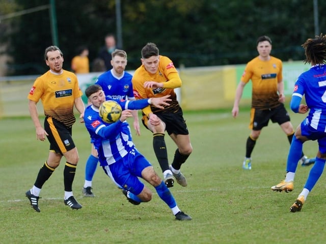 Action from Littlehampton Town's 1-1 draw with East Grinstead Town in the Isthmian south east division at The Sportsfield