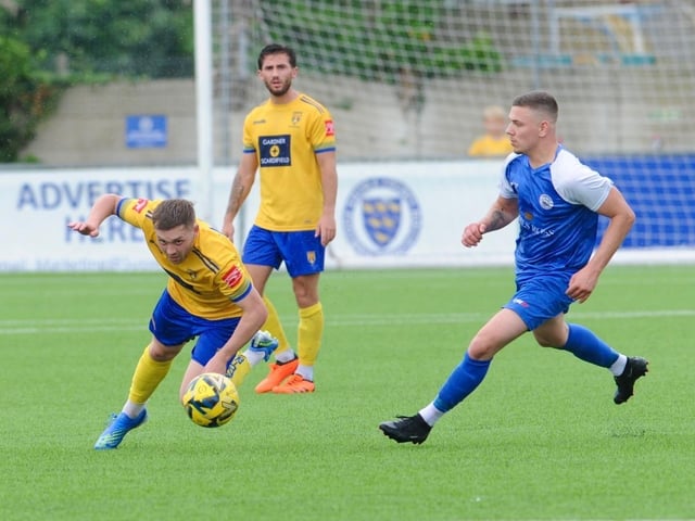 Lancing FC take on Shoreham FC in a pre-season friendly at Culver Road