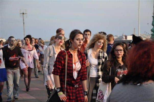A crowdfunding initiative has been launched to bring back the Brighton Zombie Walk in 2024. Photo: Richard Paice