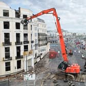 Demolition begins at the Royal Albion Hotel on Brighton seafront. Picture from Eddie Mitchell