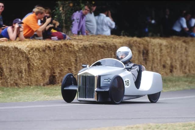 The first vehicles ever produced by Rolls-Royce Motor Cars at its then new home near Chichester more than 20 years ago were a pair of hand-built gravity racers which took part in the Soapbox Challenge at the Goodwood Festival of Speed in the 2001 and 2002. A team of Rolls-Royce apprentices have now worked together to refurbish these original cars. Photo: Rolls-Royce Motor Cars