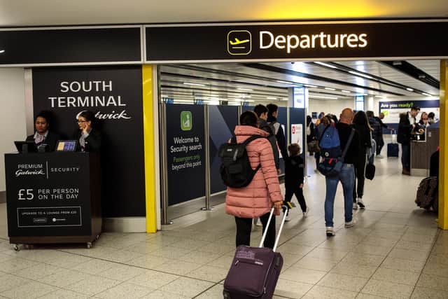 This October half-term, Gatwick Airport will fly to almost 90 per cent of the destinations it flew to at the same period in 2019 – the airport has reported – as it prepares to welcome holidaymakers jetting off for a short break or some autumn sun. Picture by Jack Taylor/Getty Images