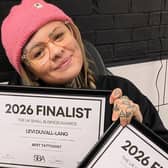 Levi Fawn Tattoo is a 2026 finalist in three national award categories — Best Tattooist and Best Small Business at the UK Small Business Awards, and Creative Business Woman of the Year at the UK Women’s Business Awards, representing East Grinstead and West Sussex. (Image: contributed)