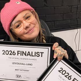 Levi Fawn Tattoo is a 2026 finalist in three national award categories — Best Tattooist and Best Small Business at the UK Small Business Awards, and Creative Business Woman of the Year at the UK Women’s Business Awards, representing East Grinstead and West Sussex. (Image: contributed)