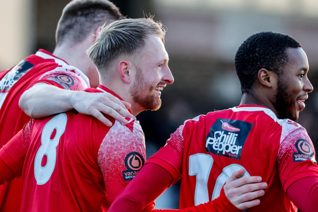 Action from Eastbourne Borough's win over Hungerford Town in the National League South