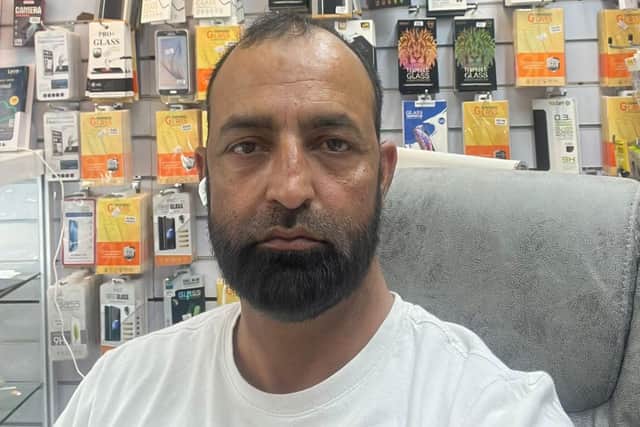 Shahzaib Nazir said the biggest loss from the shop burglary was his personal documents, including his passport and identification.