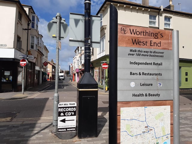The west end of Montague Street and Rowlands Road make up the thriving hub of independent businesses known as Worthing's West End. Picture: Katherine HM