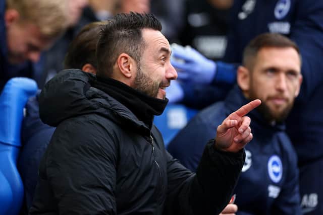 Brighton and Hove Albion manager Roberto De Zerbi (Photo by Bryn Lennon/Getty Images)