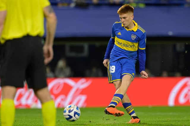 The red-haired teenager is seen as one of South America’s brightest young talents, being included in The Guardian's "Next Generation" list for 2021 and having his progress monitored by the likes of City and Juventus. (Photo by JUAN MABROMATA / AFP) (Photo by JUAN MABROMATA/AFP via Getty Images)