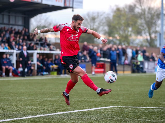 Action from Eastbourne Borough's 1-0 win over St Albans in National League South