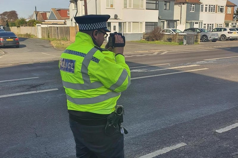 Officers from the Adur and Worthing Neighbourhood Policing Team conducted speed checks on Sunday morning (January 28) along Brighton Road and Upper Shoreham Road.