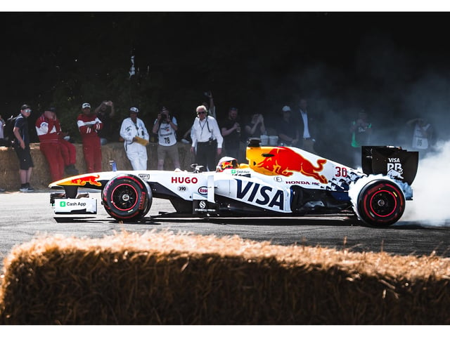 Warming up the engine at the Festival of Speed. Photo: Matthew Staunton