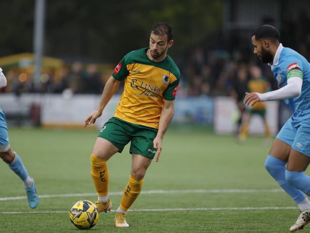 Match action from Horsham's 3-2 win over Potters Bar Town on Saturday
