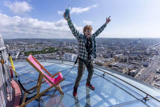 Ned at Brighton i360's Walk experience.