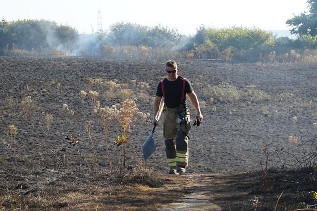 East Sussex Fire & Rescue Service was called to a wild fire in Uckfield on Saturday, August 13
