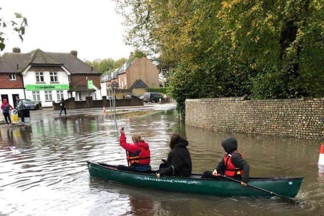 Students to the rescue in floodwater