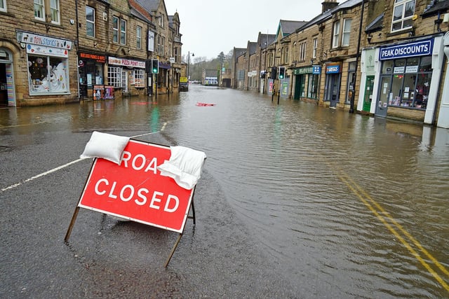 Police and council officials were forced to close several roads in Matlock town centre. They urged people not to ignore the signs.