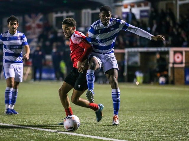 Action from Eastbourne Borough's draw at home to Oxford City in National League South