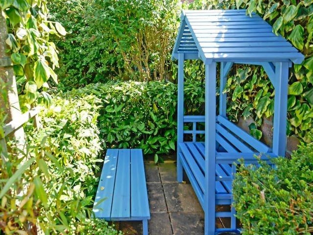 The south-facing garden is perfect for relaxation