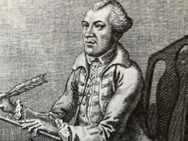 Politician, English patriot, rabble-rouser and hell-raiser John Wilkes writing
