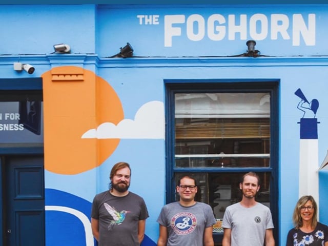 The Fog Horn, Boundary Road, Hove. The Foghorn on the corner of New Church Road and Boundary Road, offers a quiet haven for drinkers. Opening in 2018, this micropub enterprise has quickly become a go-to venue, with its wide-ranging selection of beers.