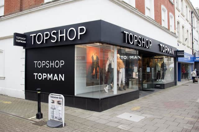 Topshop and Topman in Worthing before closing