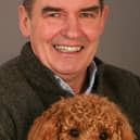 Author David Melville with family dog