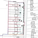 Proposals to build 13 houses on land at Potmans Lane in Lunsford Cross
