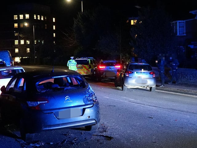 Pictures: Man arrested following vehicle pursuit in Eastbourne town centre