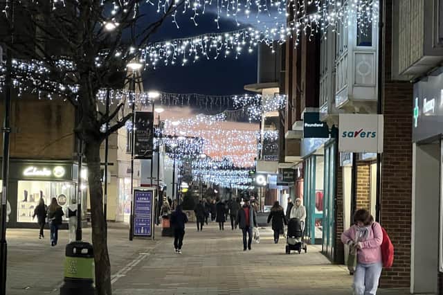 Shoppers in Worthing are being asked to support local businesses this Christmas. Photo: Eddie Mitchell