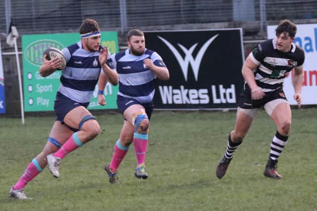 The blue and blue of Chichester RFC in action at Gravesend last season | Picture: Alison Tanner