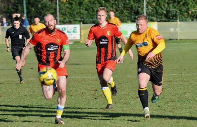 Action from Littlehampton Town's 1-1 draw with Sittingbourne at The Sportsfield in the Isthmian south east division