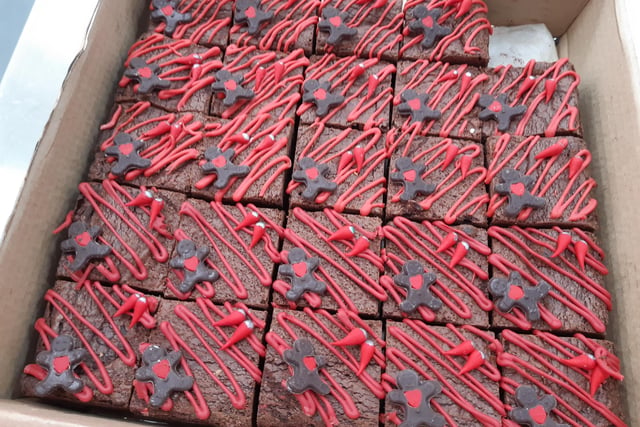 A batch of chilli brownies made for Valentine's Day