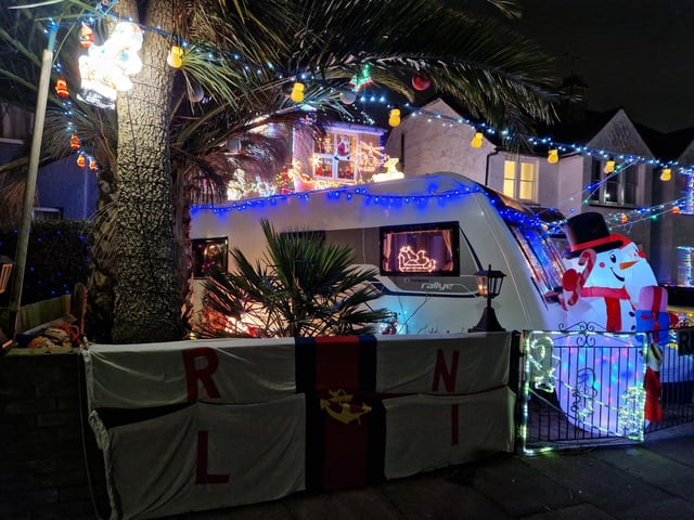 A wonderful lights display that has been going for years is raising money for the RNLI. Find it at 68 Bulkington Avenue, Worthing.