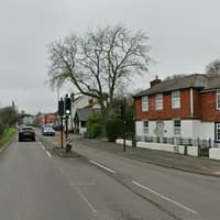 Report of crash on A22 north of East Grinstead