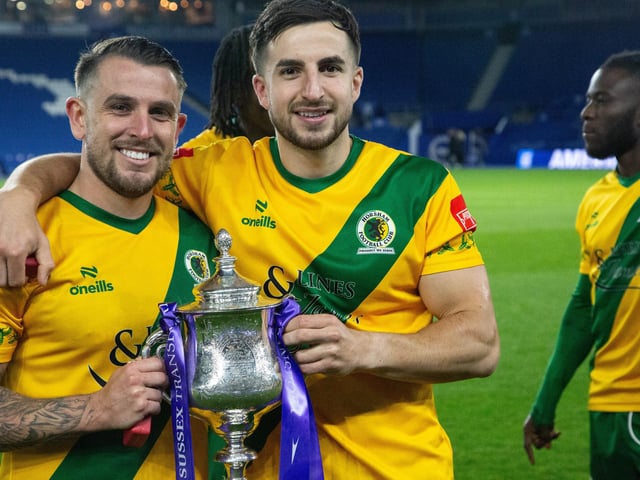 Horsham FC are champions of Sussex again after their last-gasp Sussex Transport Senior Cup final win over Littlehampton Town.
