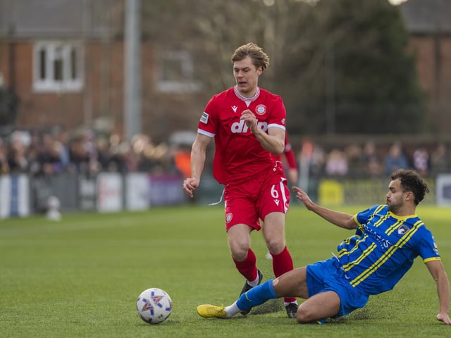 during the match between Worthing vs
Weston-super-Mare in the Enterprise National League South at Sussex Transport Community Stadium : Worthing v Weston-super-Mare, National League South