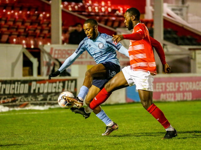 Action from Eastbourne Borough's superb 2-0 National League South win away to leaders Ebbsfleet