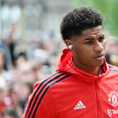 Marcus Rashford of Manchester United arrives at the stadium prior to the Premier League match between Crystal Palace and Manchester United (Photo by Alex Broadway/Getty Images)